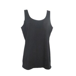 Ann Taylor Tank Top M S Black Cotton Blend Scoop Neck Basic Layering Casual‎